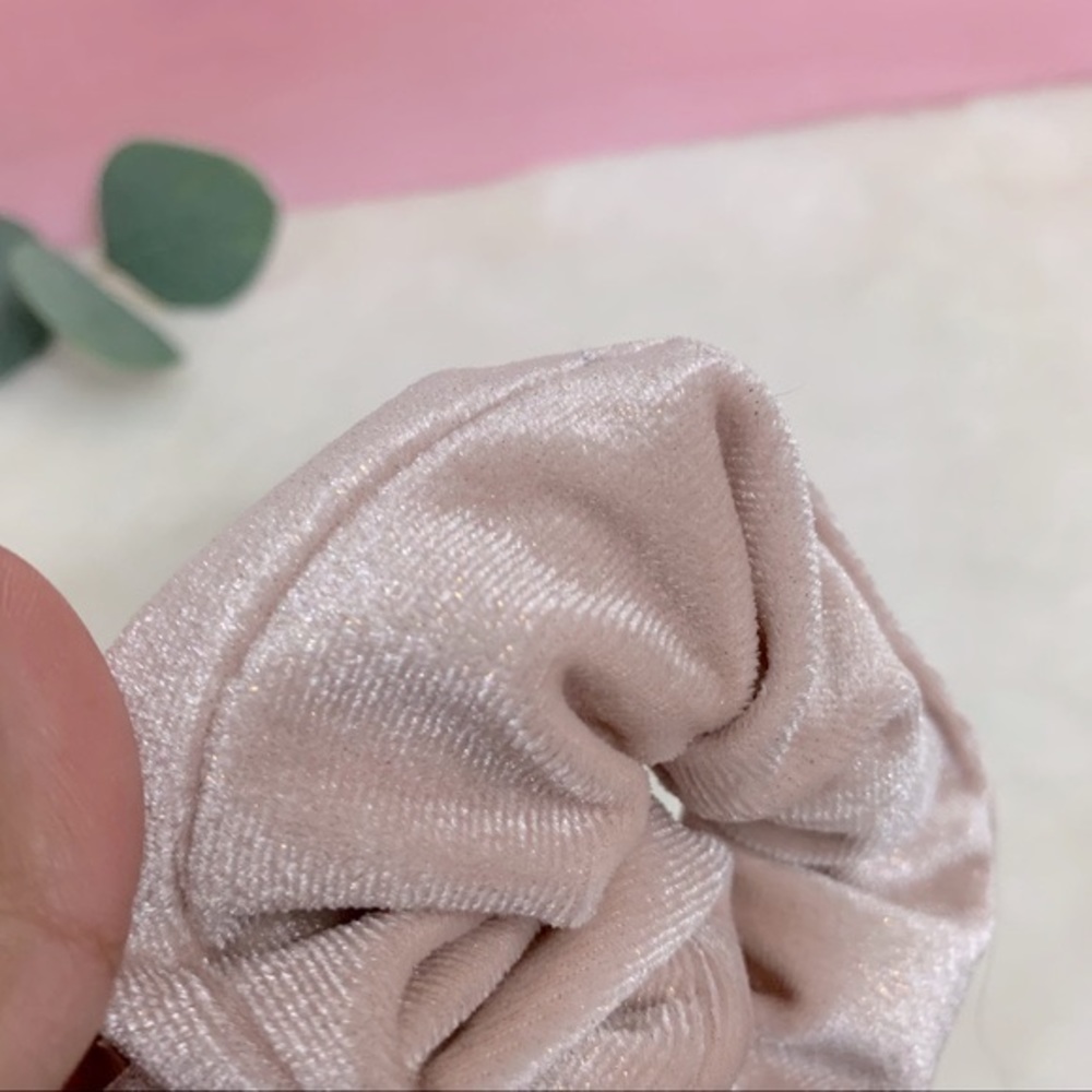 Black and Blush Velvet Scrunchie Bundle - Picture 4 of 5